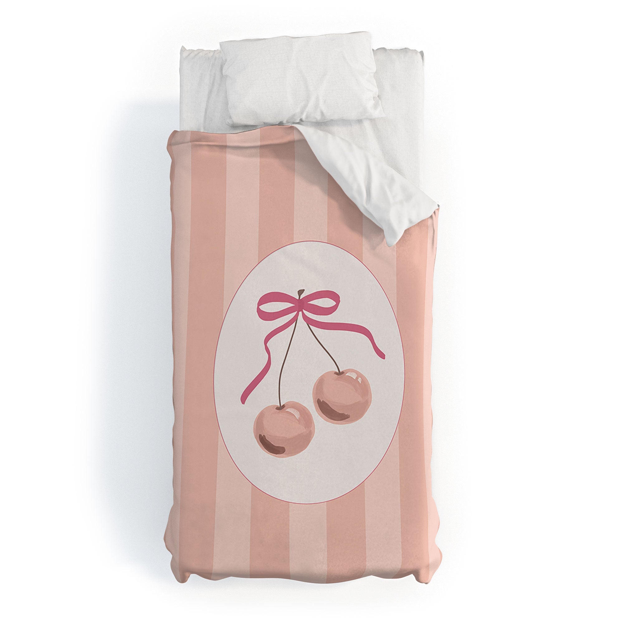 DENY Designs Bow Cherries Duvet Cover