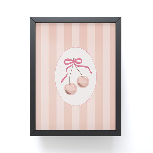 DENY Designs Bow Cherries Framed Mini Art Print