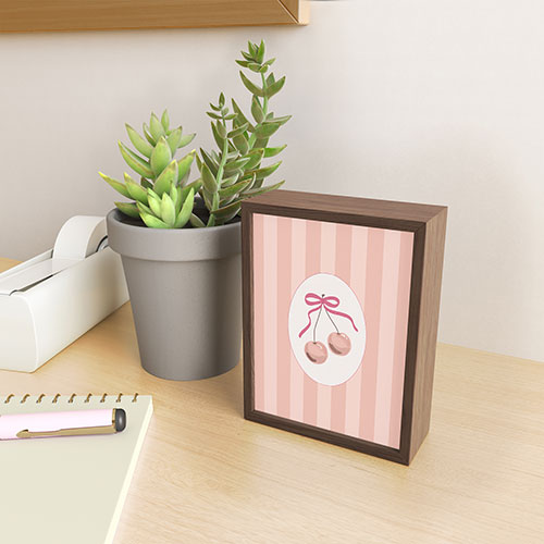 DENY Designs Bow Cherries Framed Mini Art Print