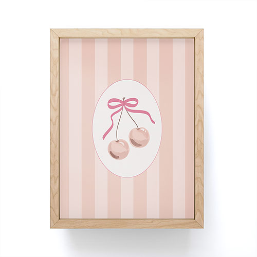 DENY Designs Bow Cherries Framed Mini Art Print