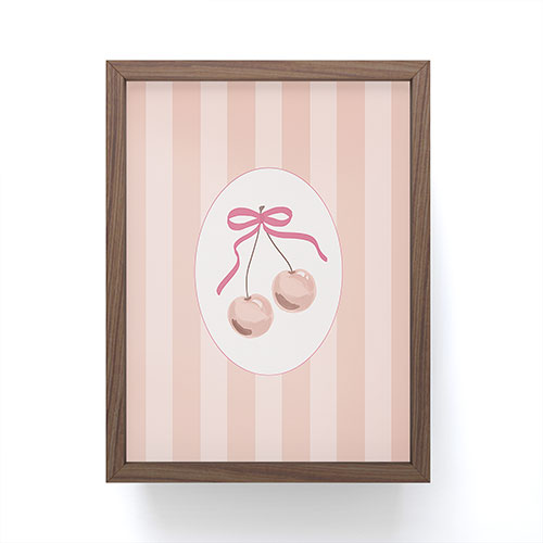 DENY Designs Bow Cherries Framed Mini Art Print