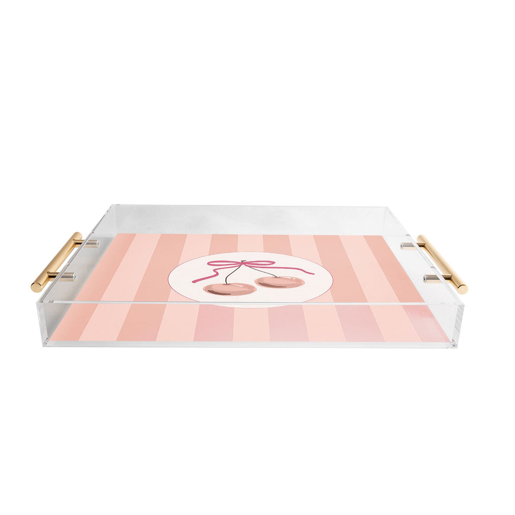 DENY Designs Bow Cherries Acrylic Tray