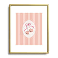 DENY Designs Bow Cherries Metal Framed Art Print