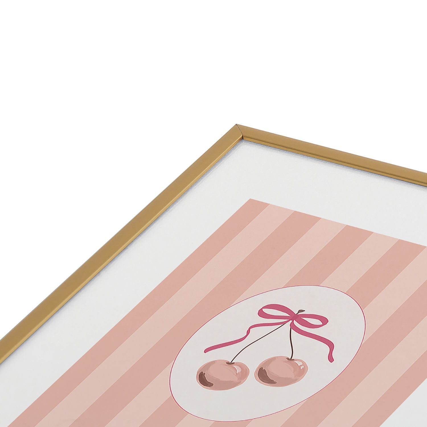 DENY Designs Bow Cherries Metal Framed Art Print