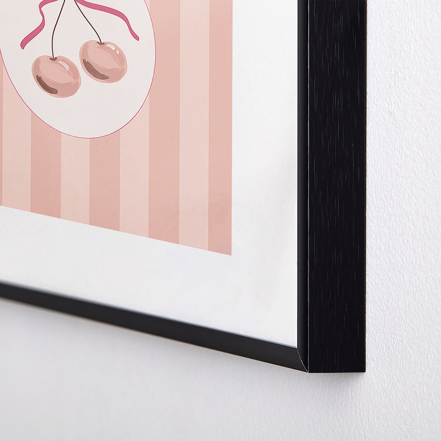 DENY Designs Bow Cherries Metal Framed Art Print