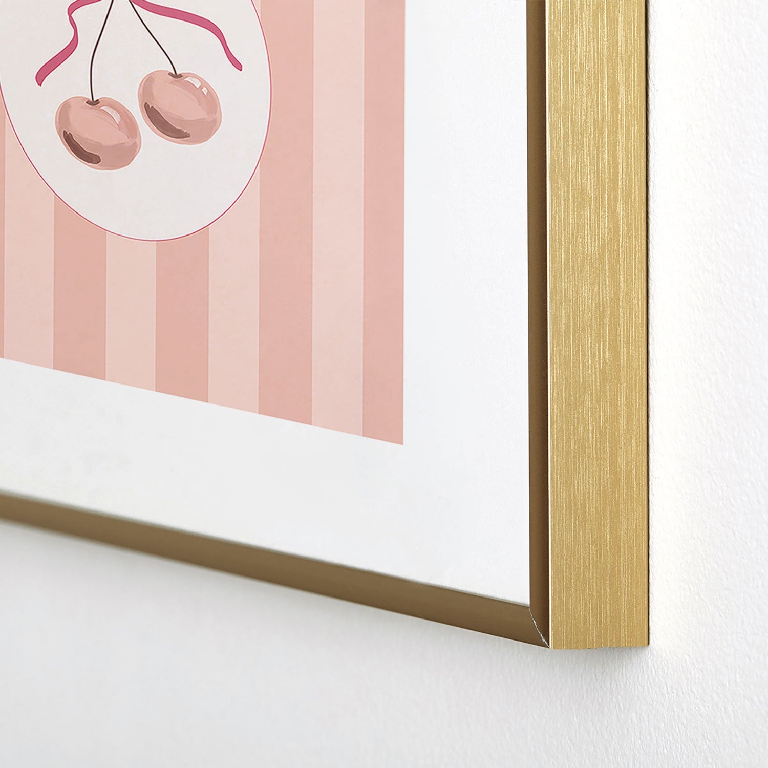 DENY Designs Bow Cherries Metal Framed Art Print