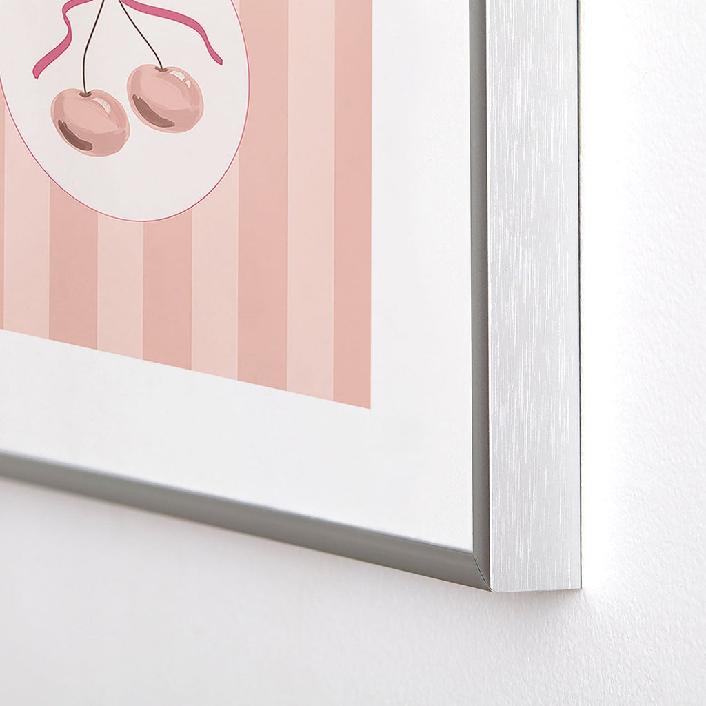 DENY Designs Bow Cherries Metal Framed Art Print