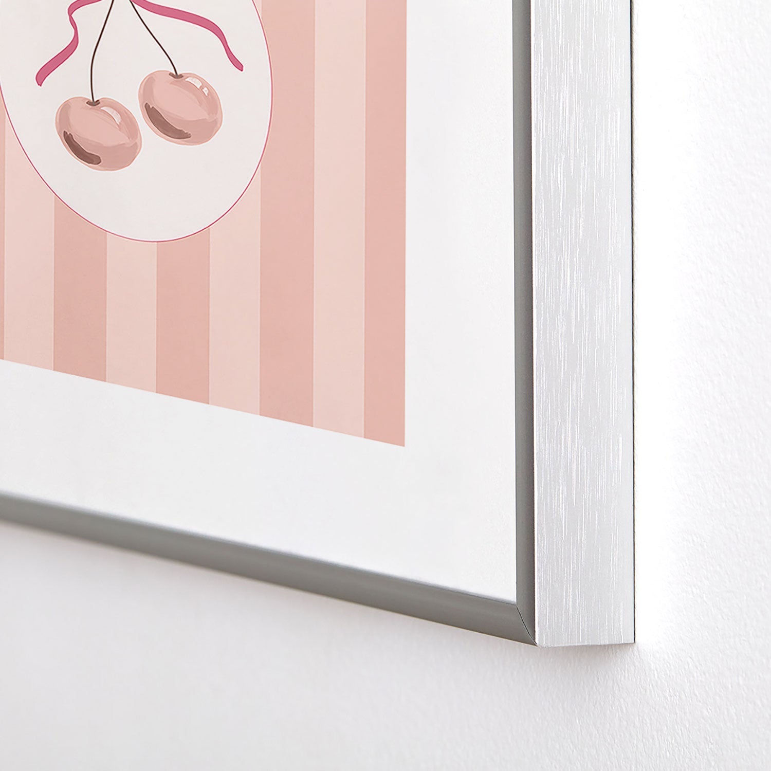 DENY Designs Bow Cherries Metal Framed Art Print