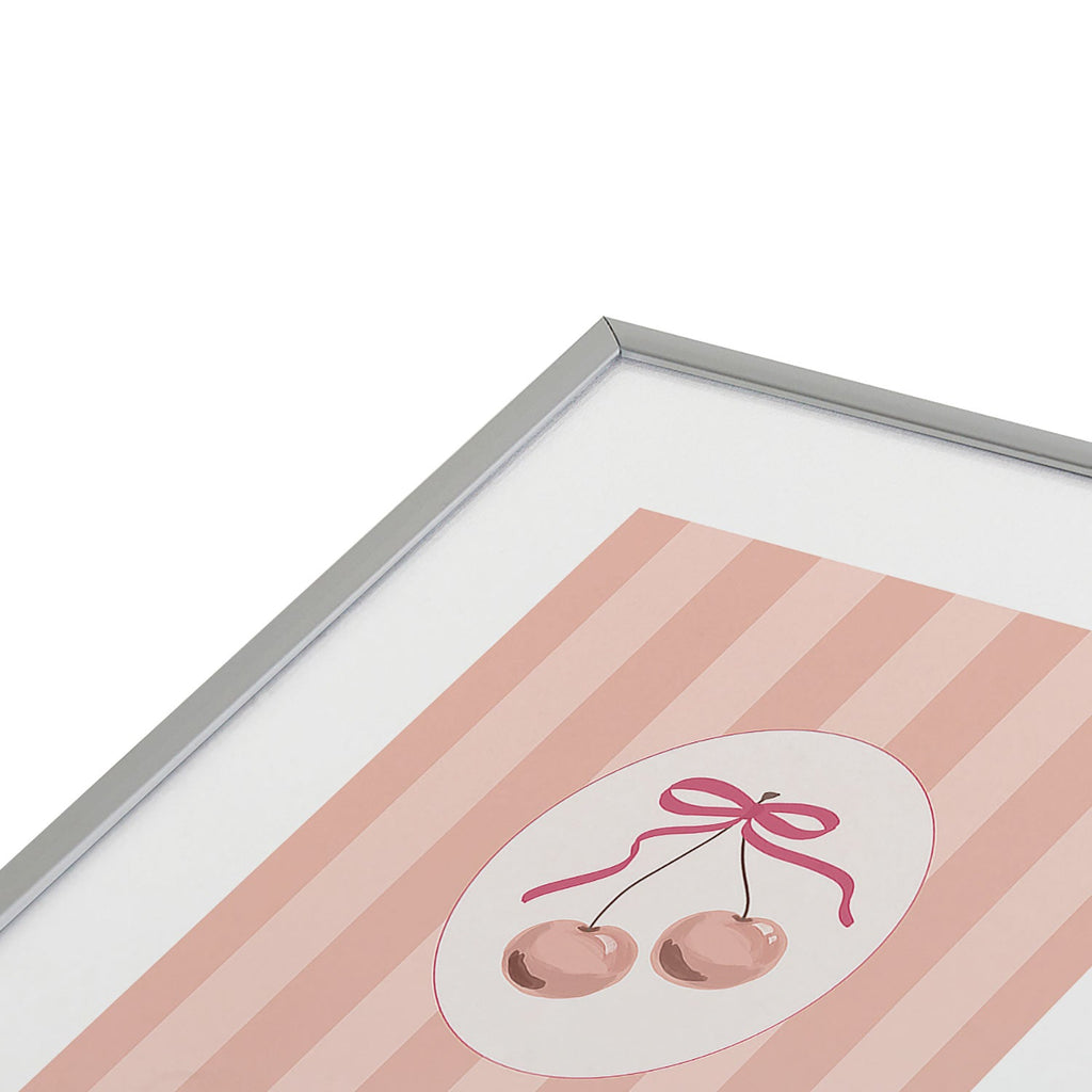 DENY Designs Bow Cherries Metal Framed Art Print