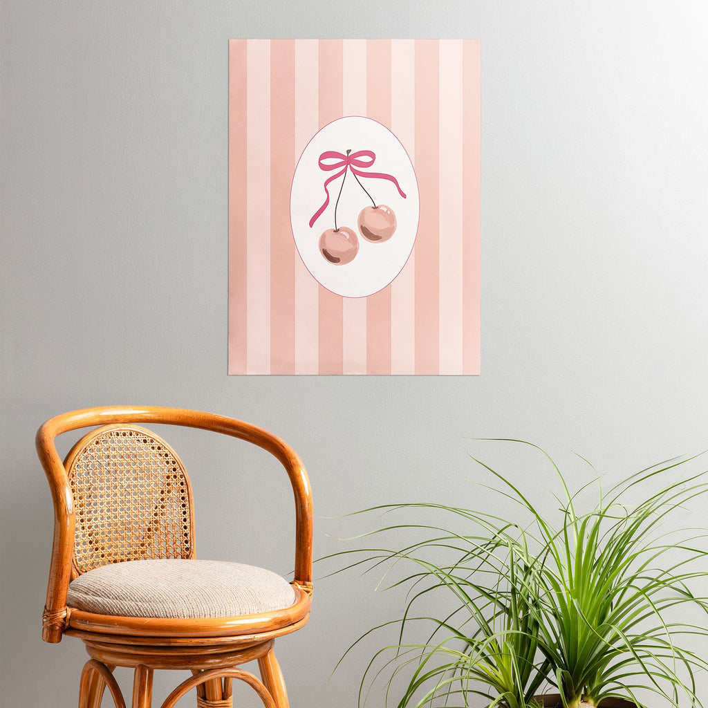 DENY Designs Bow Cherries Poster