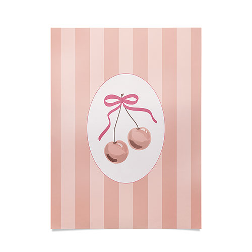 DENY Designs Bow Cherries Poster