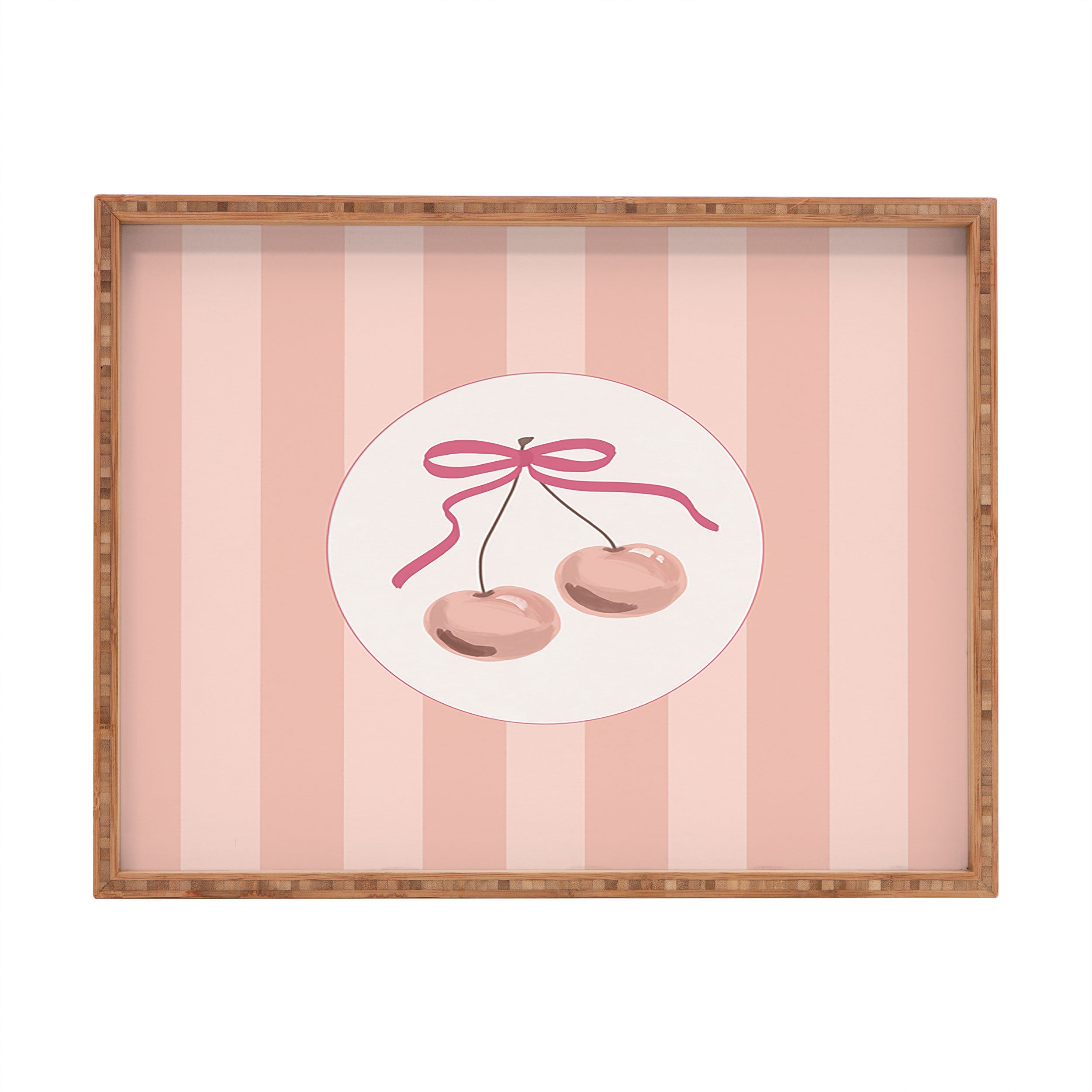 DENY Designs Bow Cherries Rectangular Tray