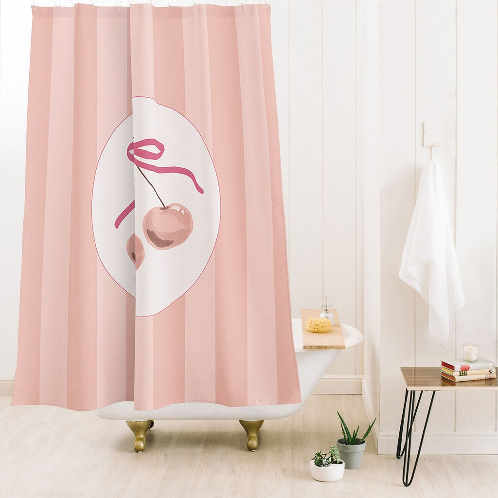 DENY Designs Bow Cherries Shower Curtain