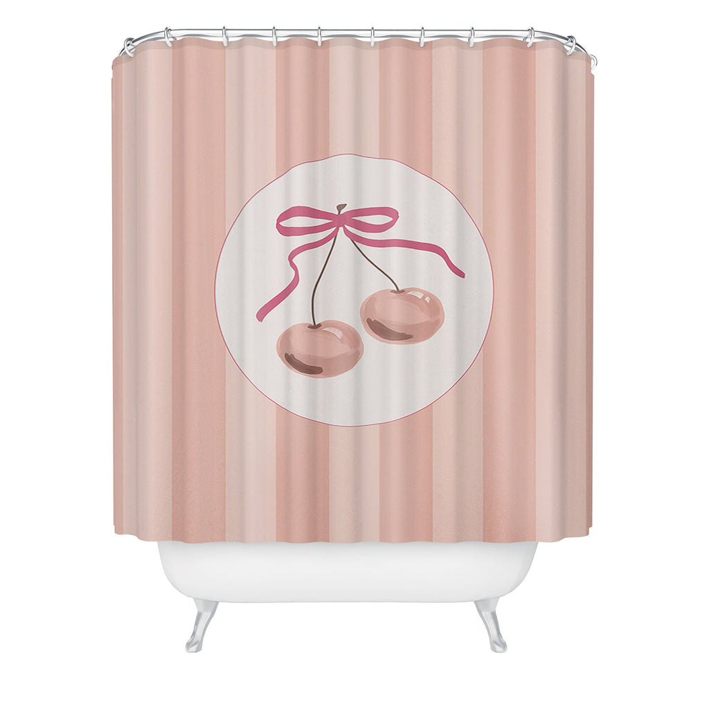 DENY Designs Bow Cherries Shower Curtain