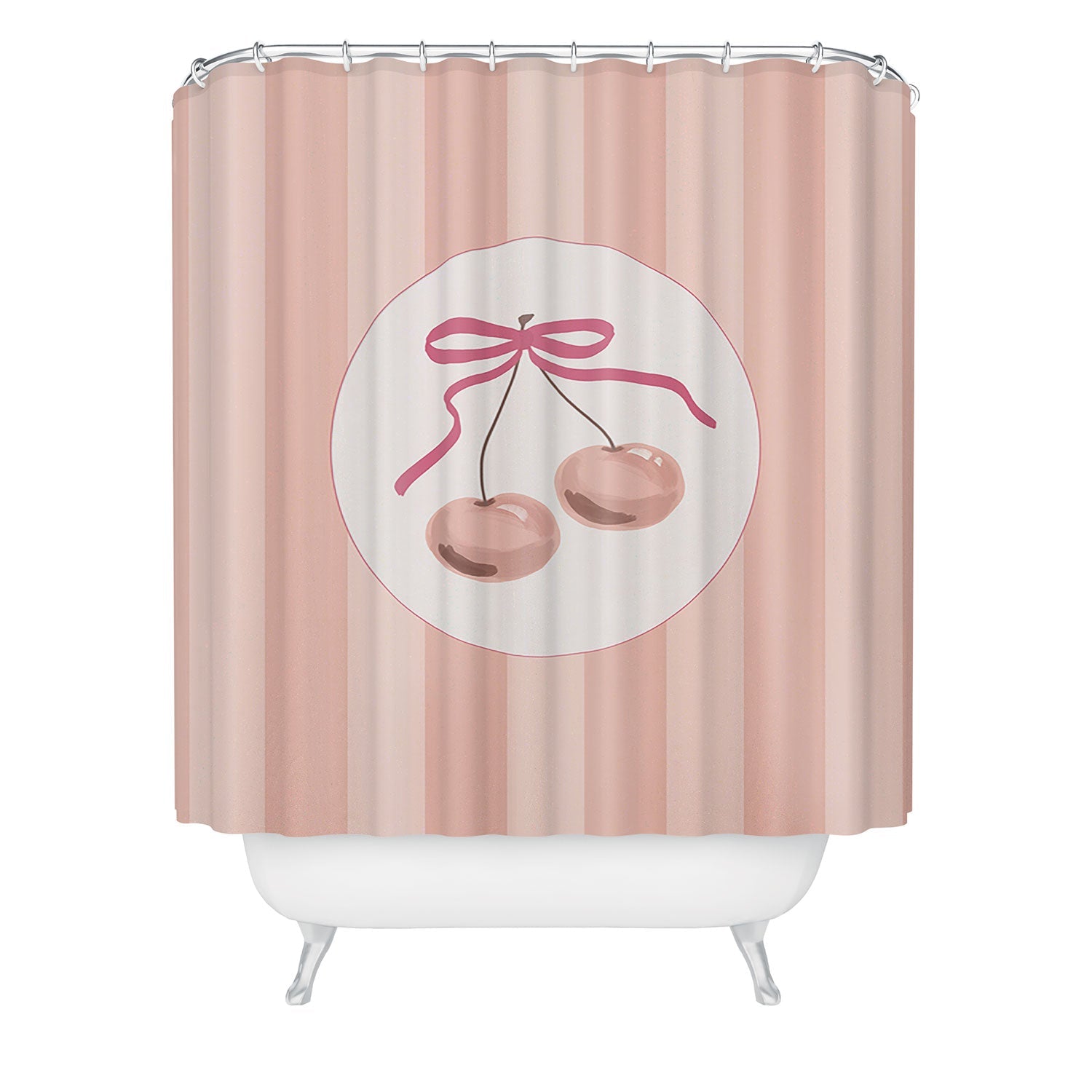DENY Designs Bow Cherries Shower Curtain
