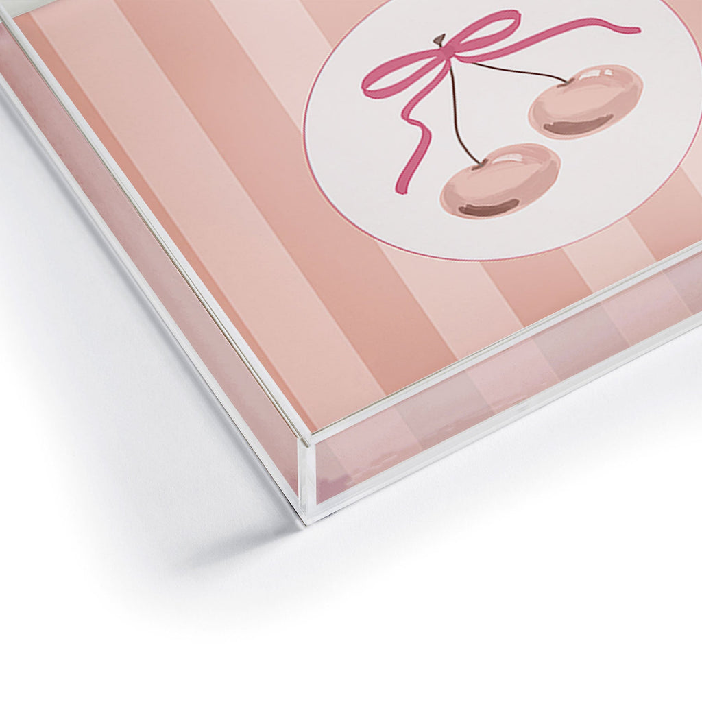 DENY Designs Bow Cherries Acrylic Tray
