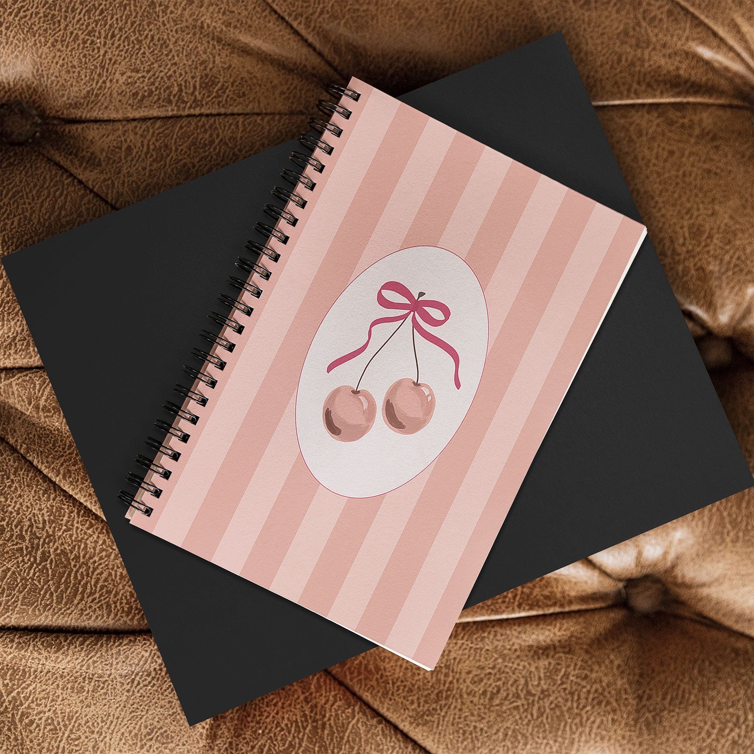 DENY Designs Bow Cherries Spiral Notebook