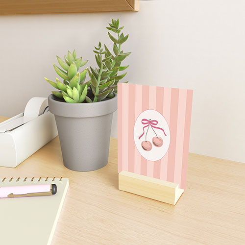 DENY Designs Bow Cherries Mini Art Print
