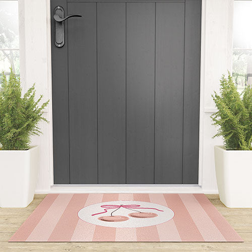 DENY Designs Bow Cherries Welcome Mat