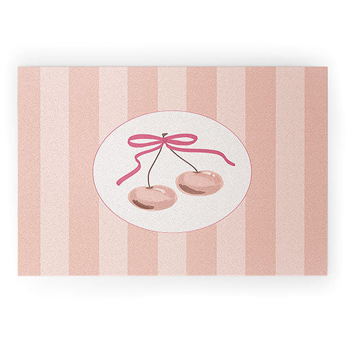 DENY Designs Bow Cherries Welcome Mat