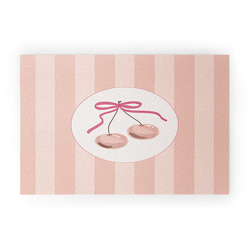 DENY Designs Bow Cherries Welcome Mat