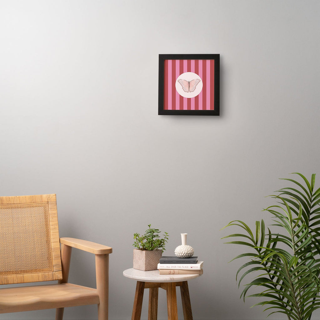 DENY Designs butterfly stripes Framed Wall Art