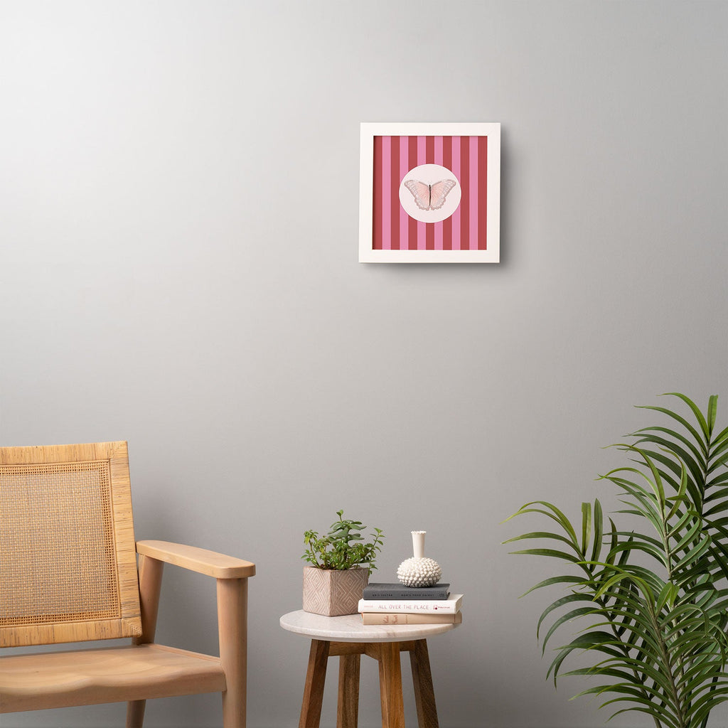 DENY Designs butterfly stripes Framed Wall Art