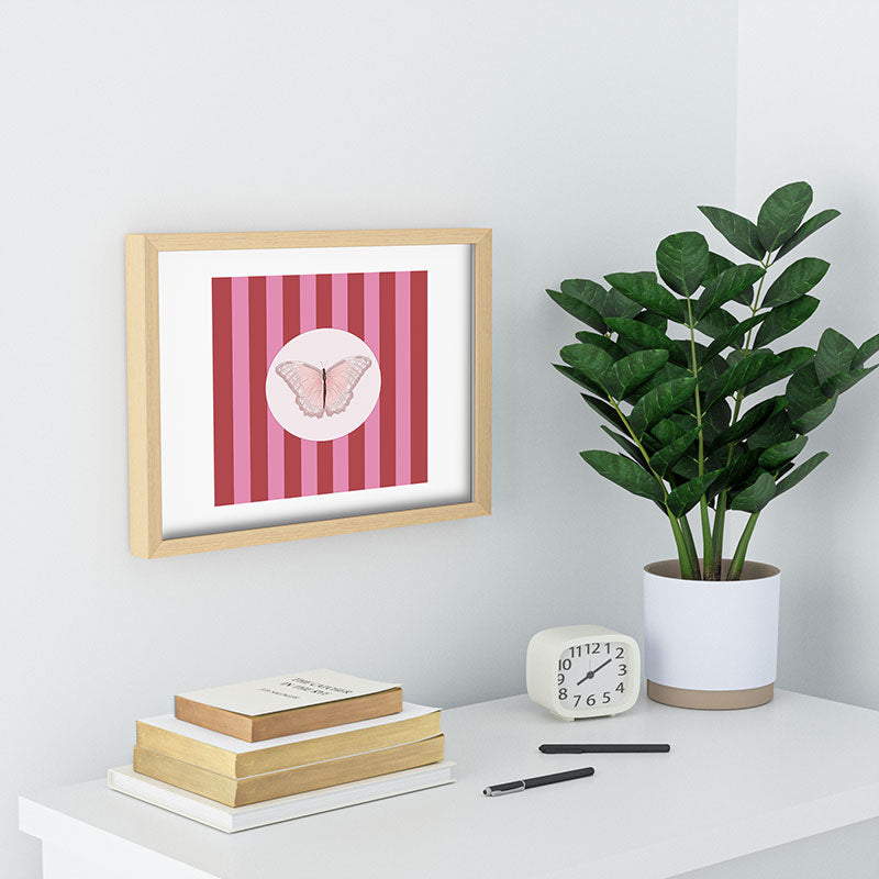 DENY Designs butterfly stripes Recessed Framing Rectangle