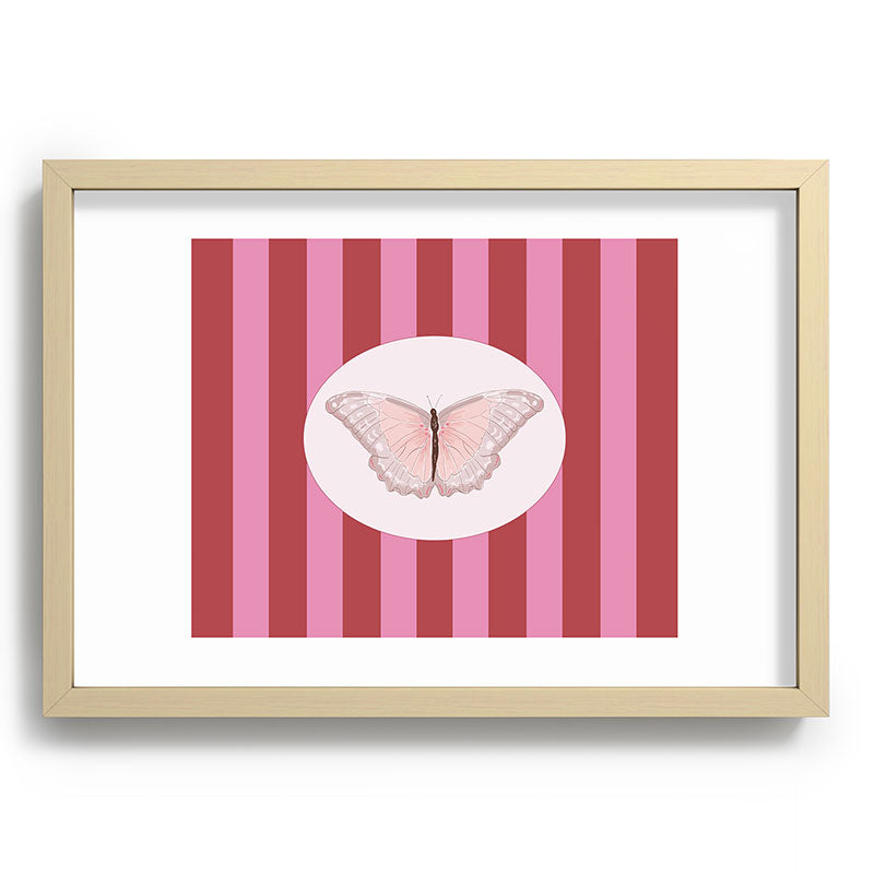 DENY Designs butterfly stripes Recessed Framing Rectangle