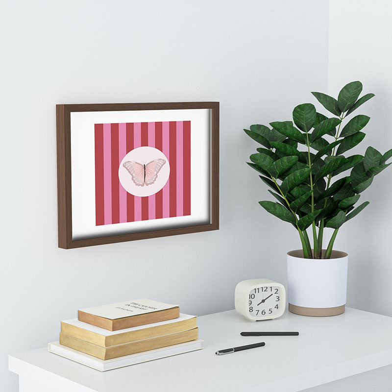 DENY Designs butterfly stripes Recessed Framing Rectangle