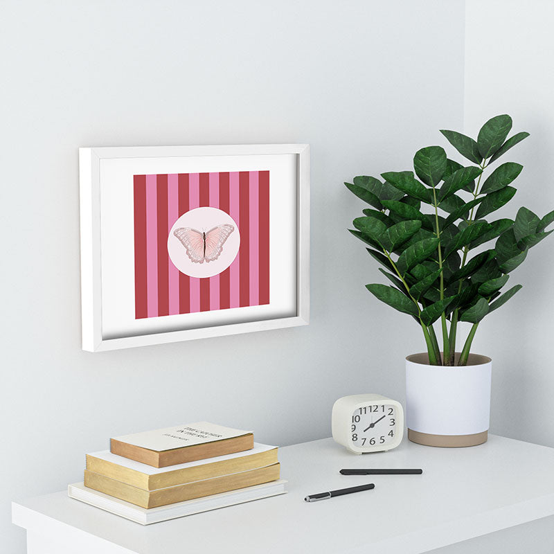 DENY Designs butterfly stripes Recessed Framing Rectangle