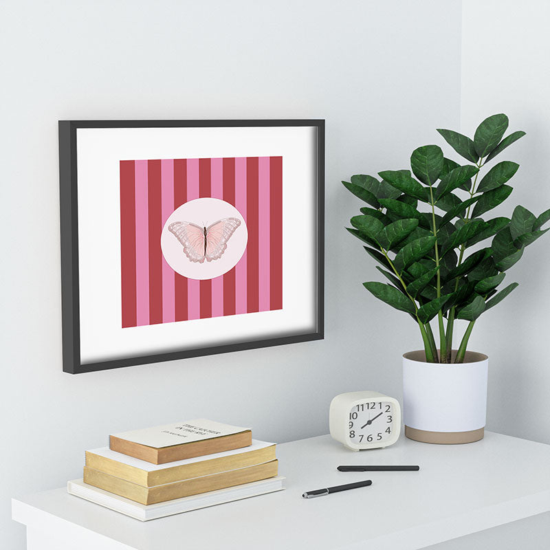 DENY Designs butterfly stripes Recessed Framing Rectangle