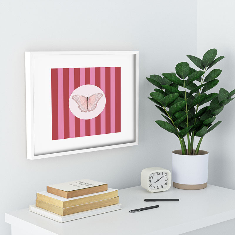 DENY Designs butterfly stripes Recessed Framing Rectangle