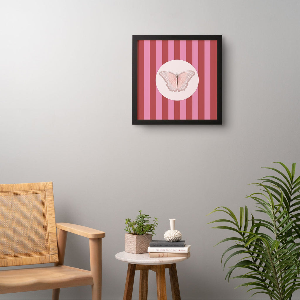 DENY Designs butterfly stripes Framed Wall Art