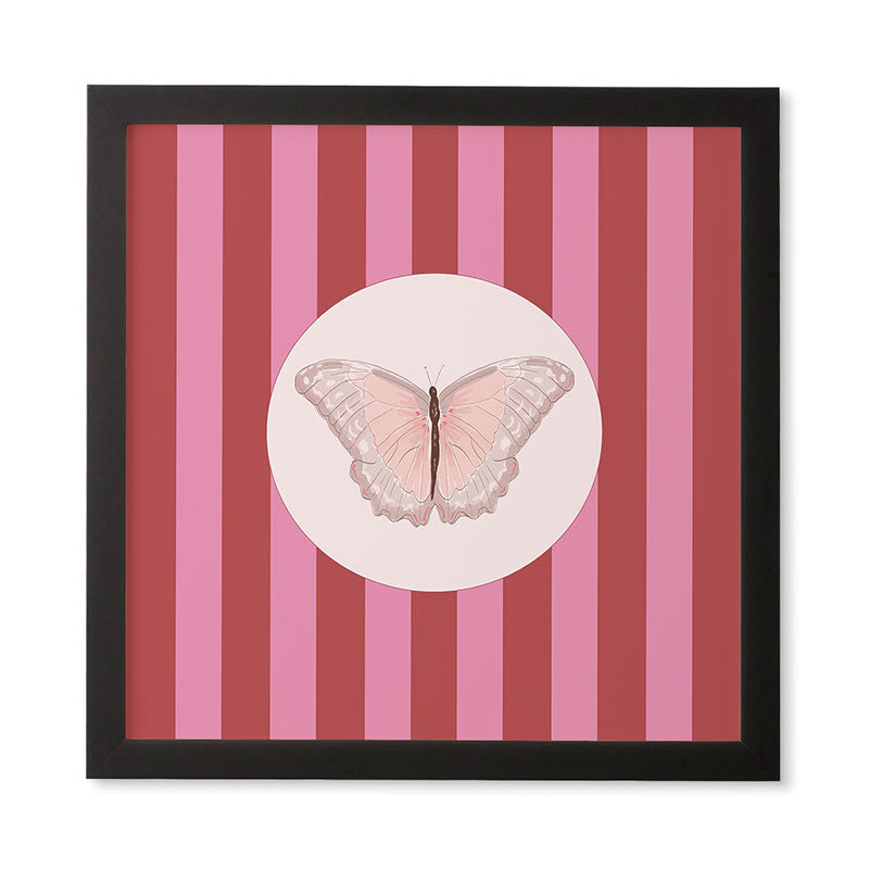 DENY Designs butterfly stripes Framed Wall Art