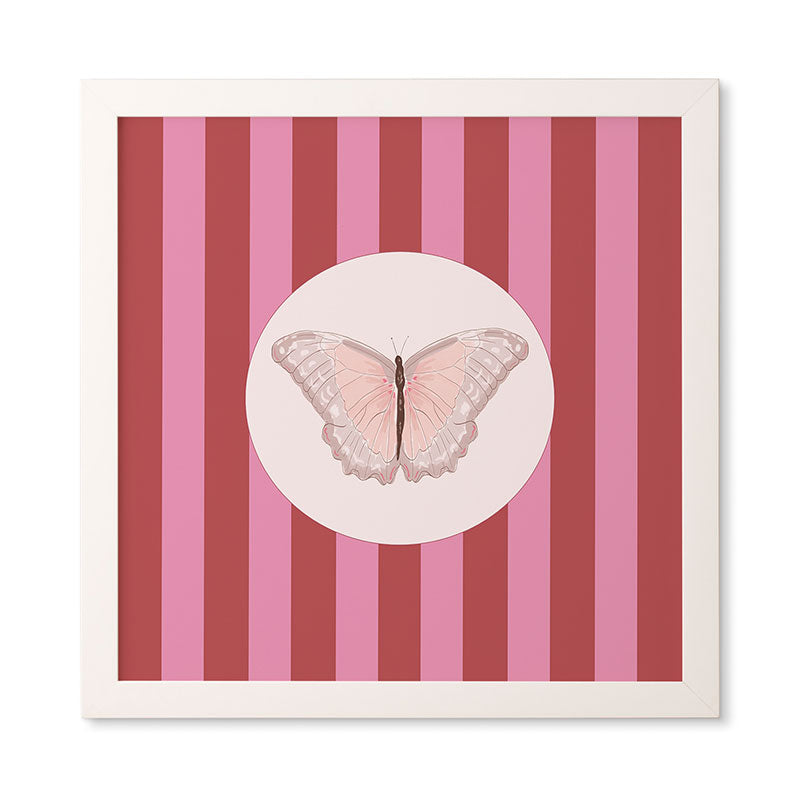 DENY Designs butterfly stripes Framed Wall Art
