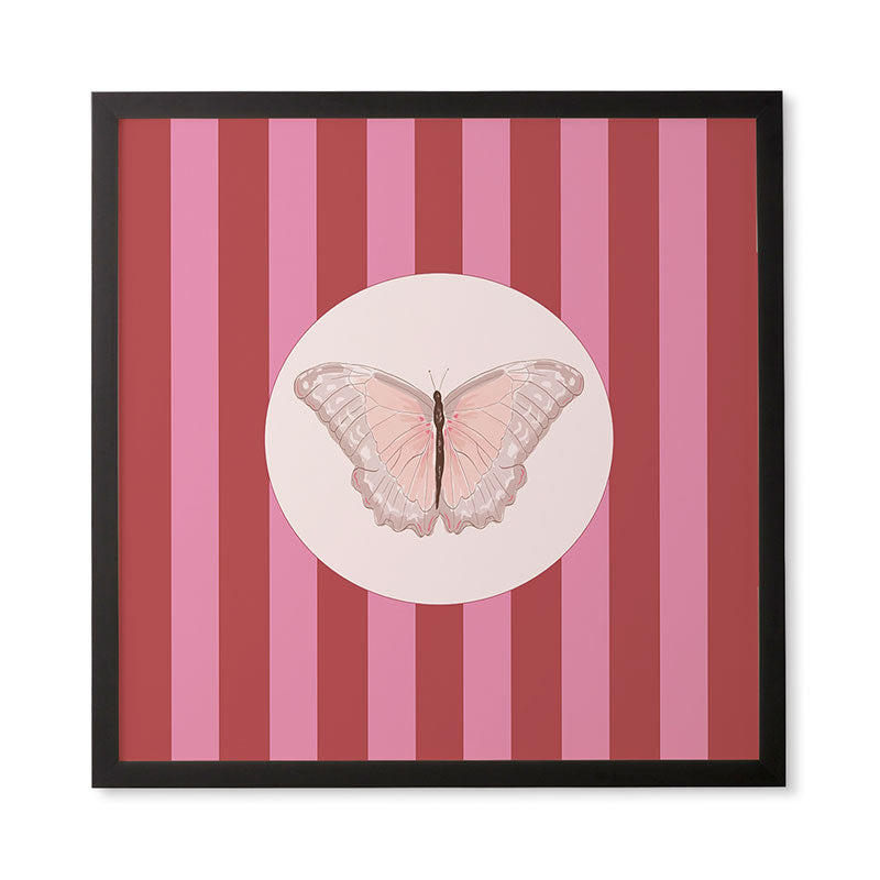 DENY Designs butterfly stripes Framed Wall Art