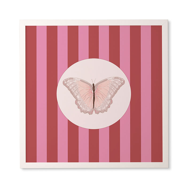 DENY Designs butterfly stripes Framed Wall Art