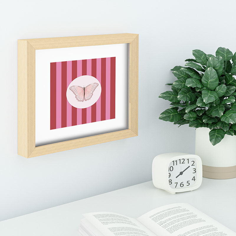 DENY Designs butterfly stripes Recessed Framing Rectangle
