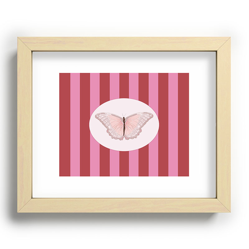 DENY Designs butterfly stripes Recessed Framing Rectangle