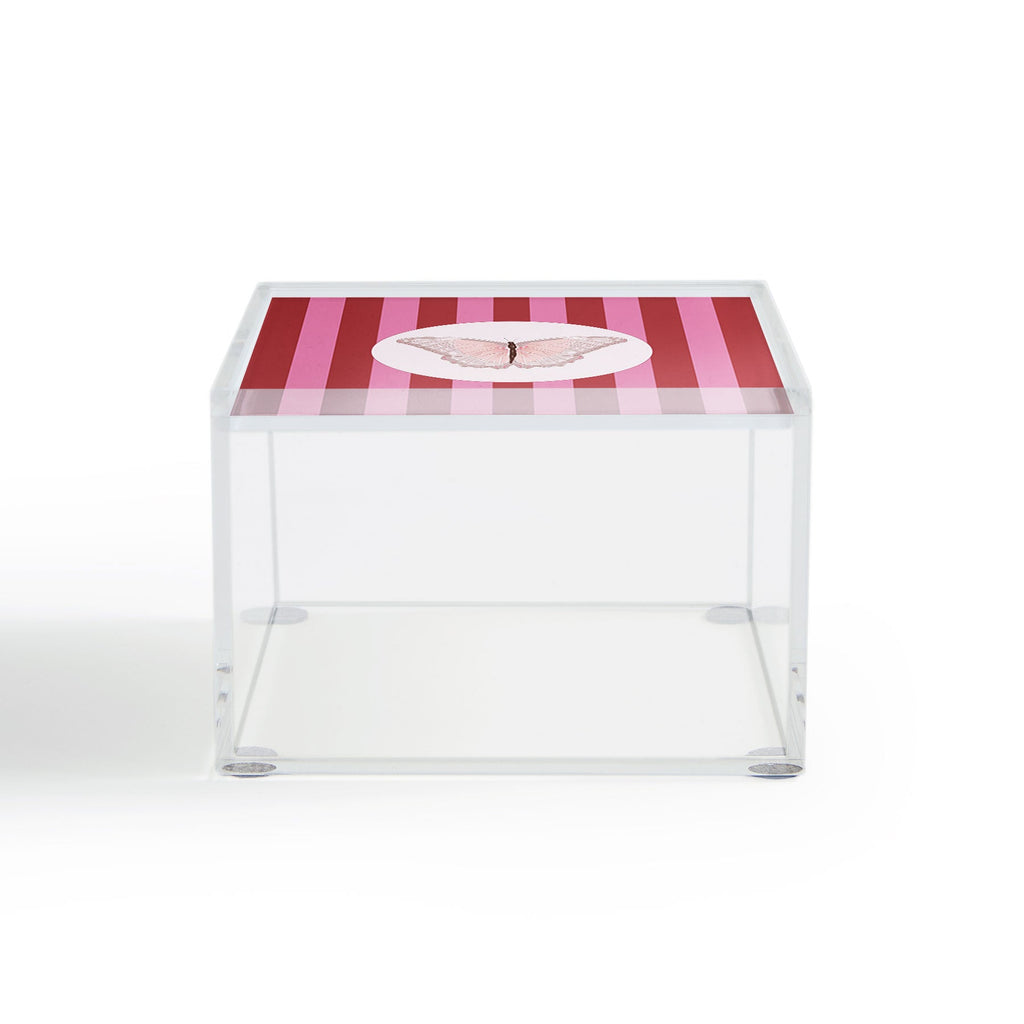 DENY Designs butterfly stripes Acrylic Box