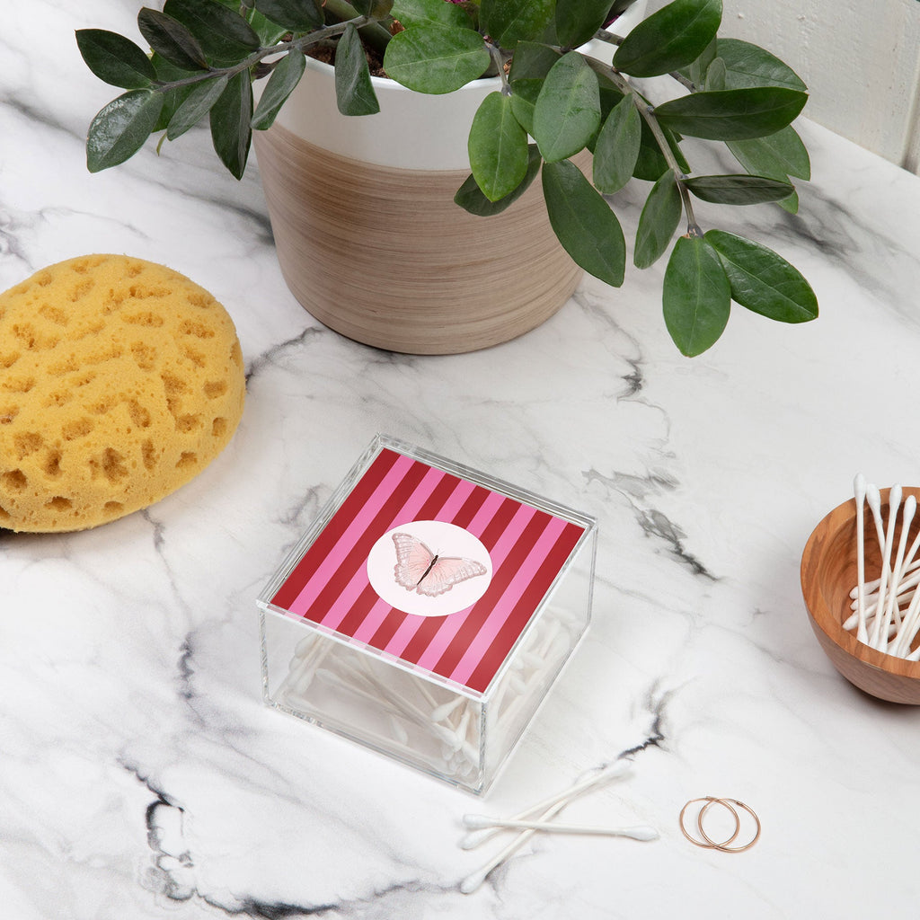 DENY Designs butterfly stripes Acrylic Box