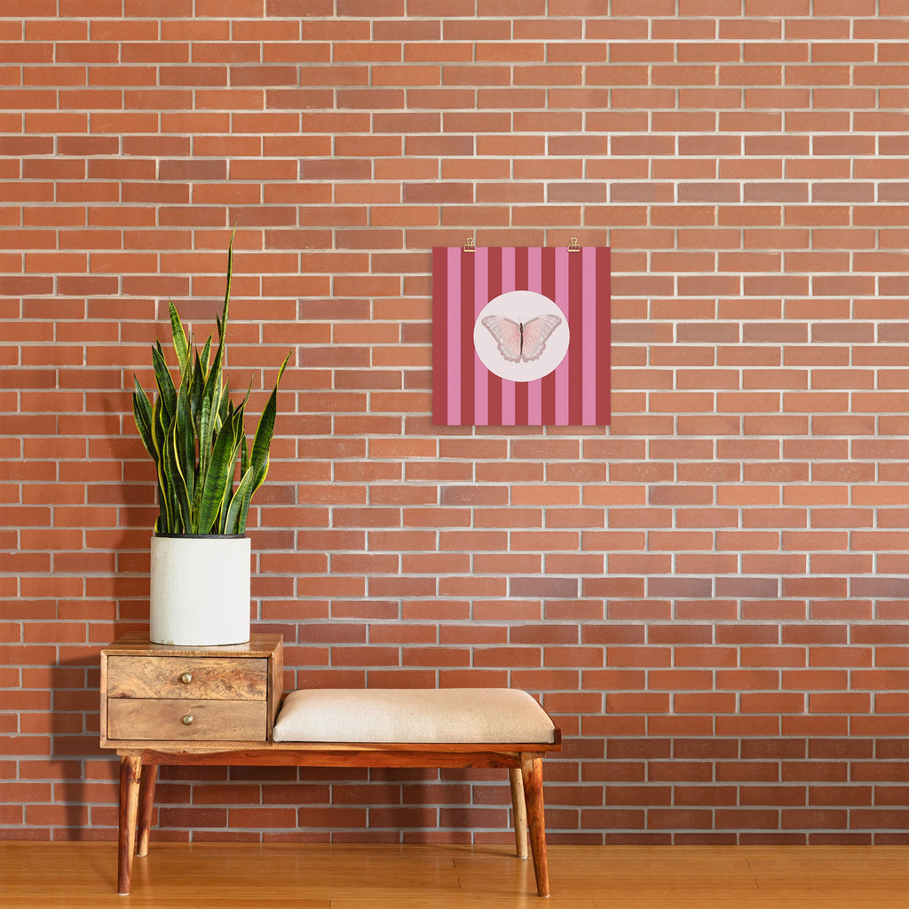 DENY Designs butterfly stripes Art Print