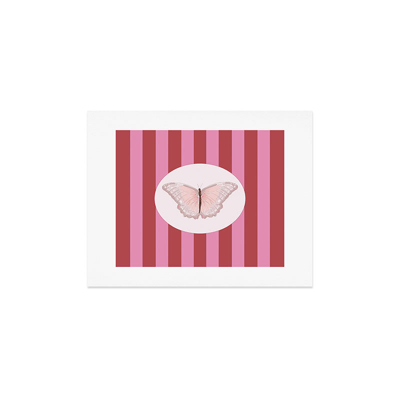 DENY Designs butterfly stripes Art Print
