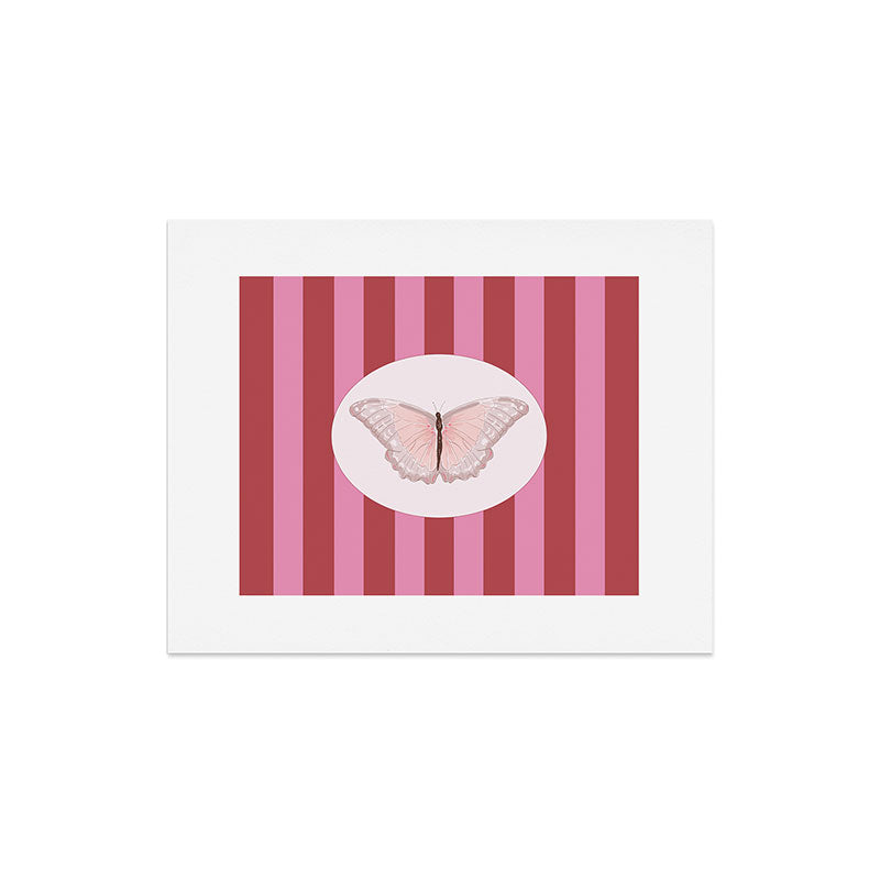 DENY Designs butterfly stripes Art Print