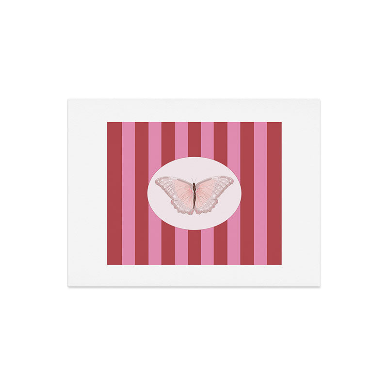 DENY Designs butterfly stripes Art Print