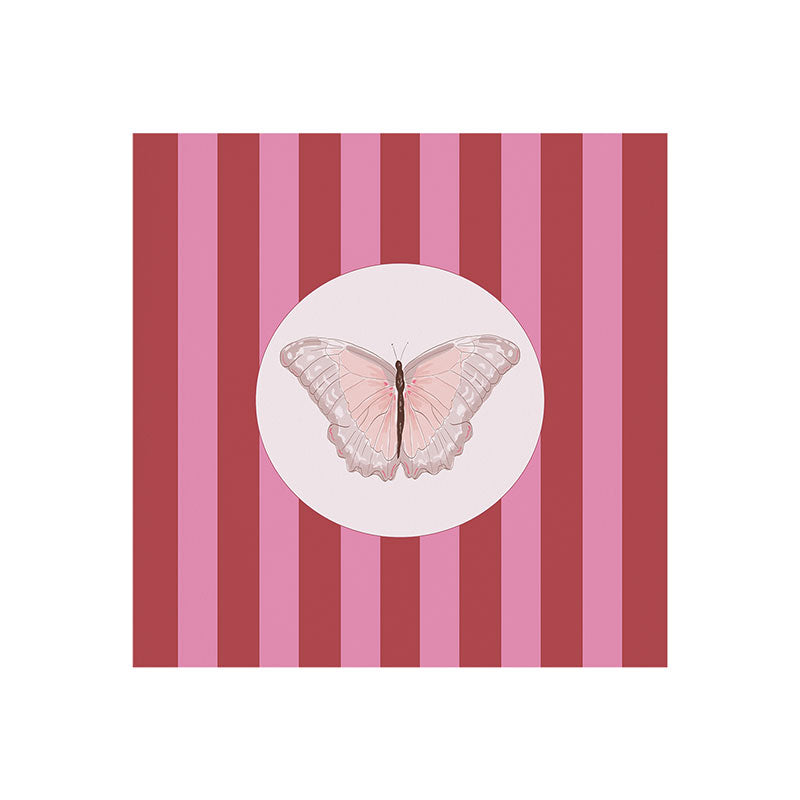 DENY Designs butterfly stripes Art Print