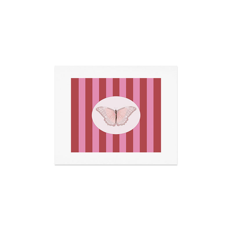 DENY Designs butterfly stripes Art Print