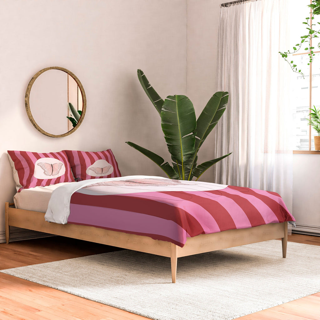 DENY Designs butterfly stripes Comforter
