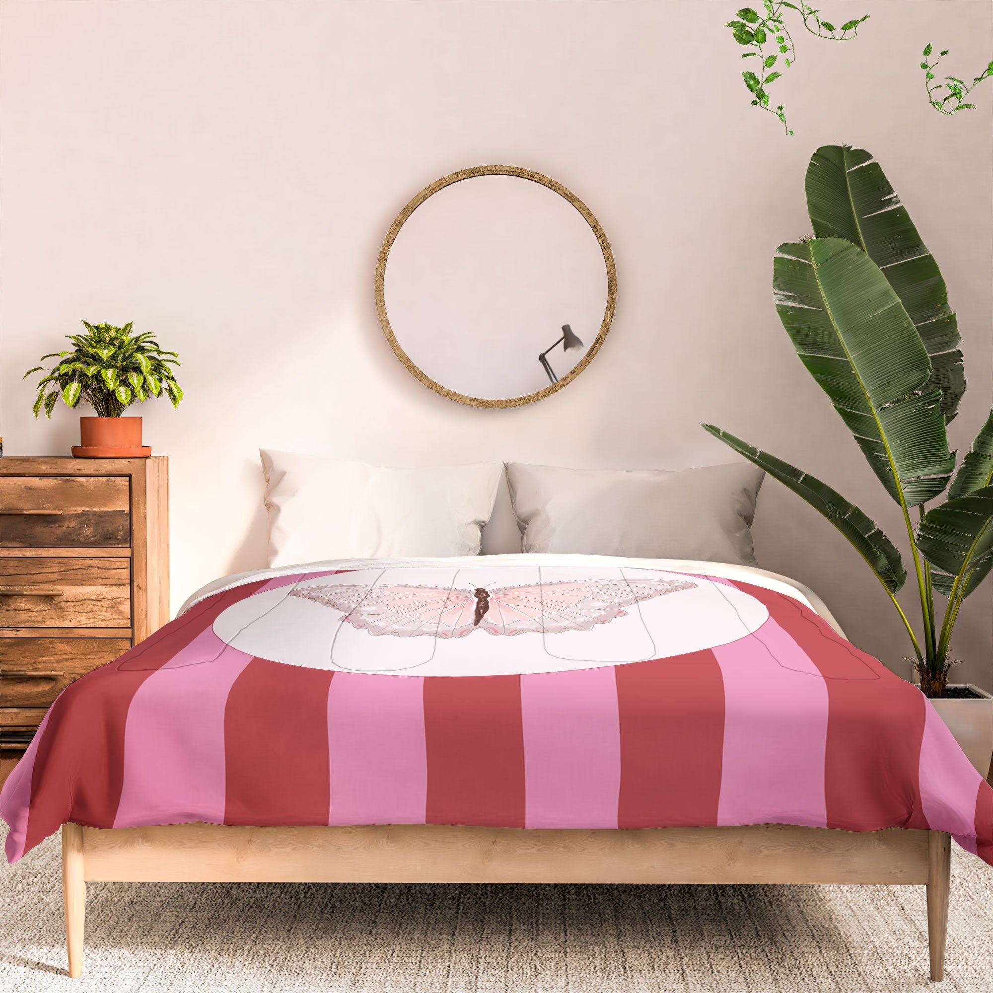 DENY Designs butterfly stripes Comforter
